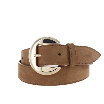 H.A.N Celine | Nubuck damesriem 3,5cm | Lichtbruin