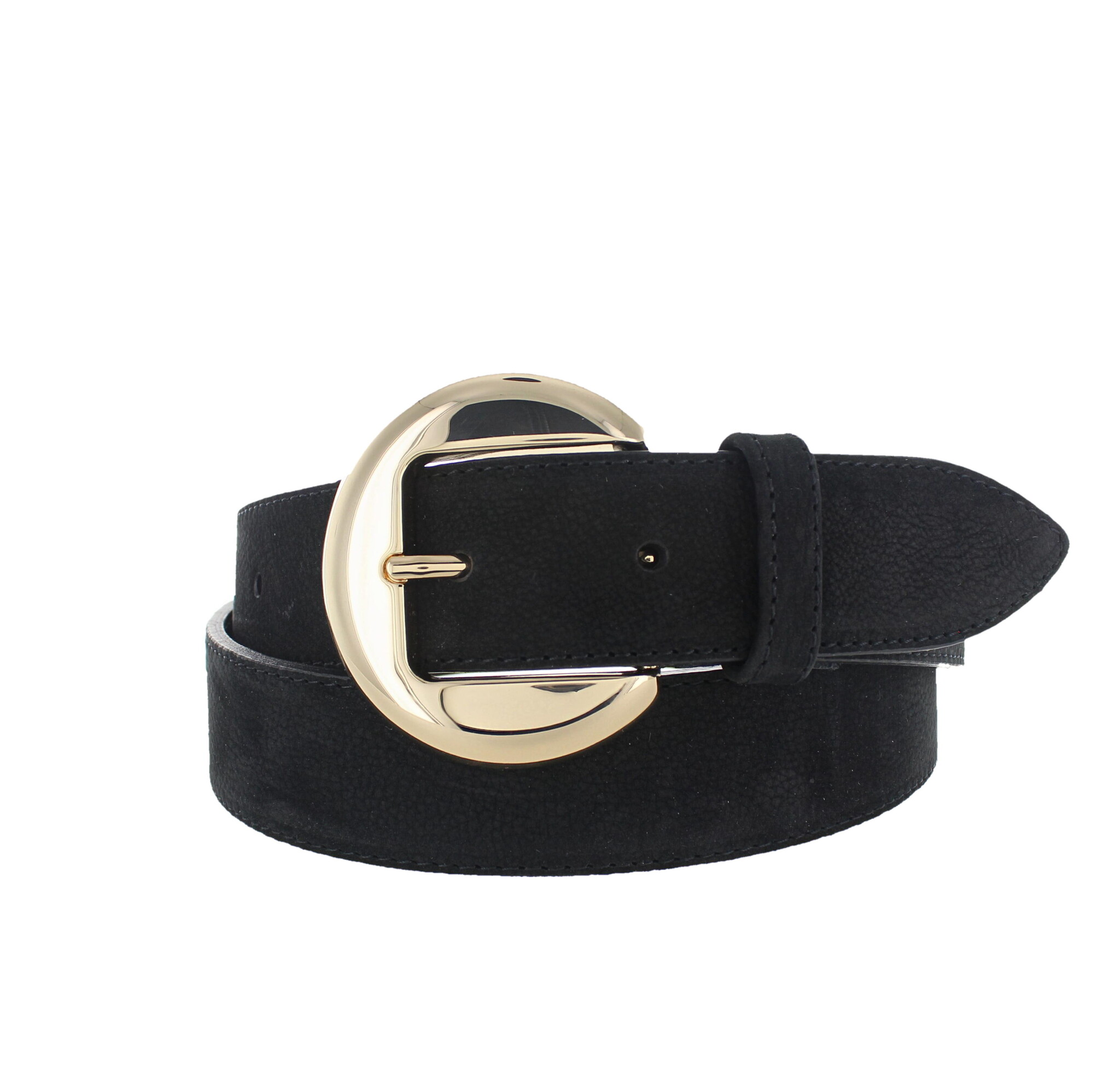 H.A.N Celine | Nubuck damesriem 3,5cm | Zwart