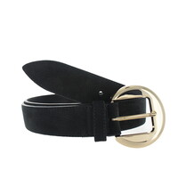 Celine | Nubuck damesriem 3,5cm | Zwart