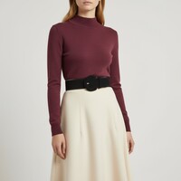 Alice | Suède brede damesriem 6cm | Zwart