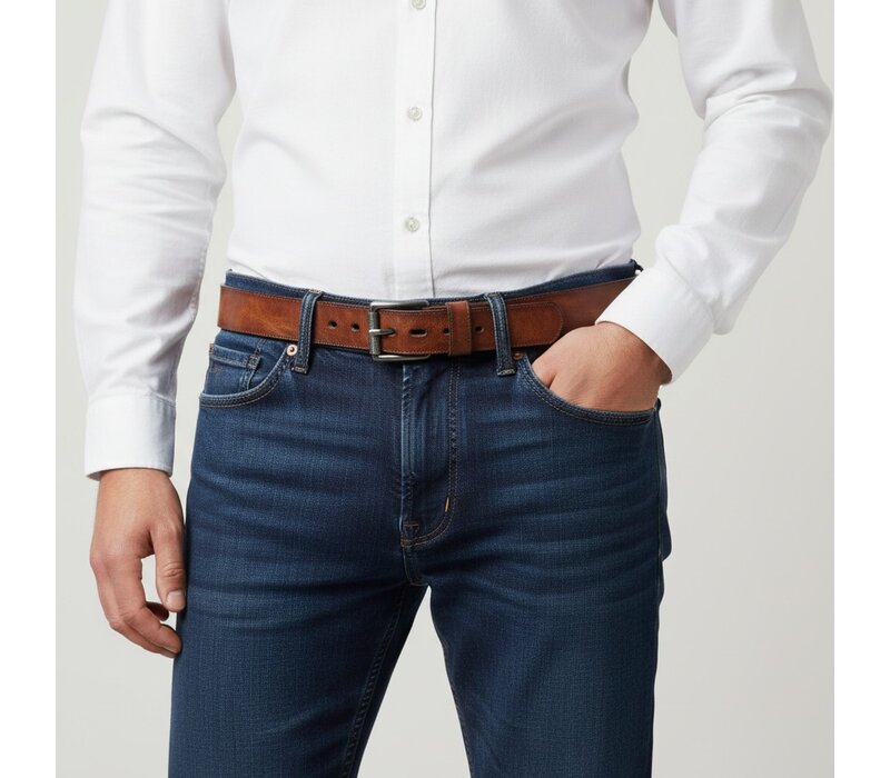 Gianni | Heren jeansriem 4,5cm | Bruin