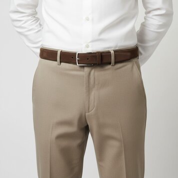 BRADBURY Guiseppe | Nubuck herenriem 3,5cm | Bruin