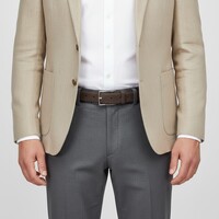 Guiseppe | Nubuck herenriem 3,5cm | Donkerbruin