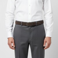 Guiseppe | Nubuck herenriem 3,5cm | Donkerbruin