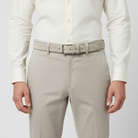 Guiseppe | Nubuck herenriem 3,5cm | Beige