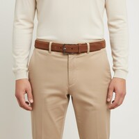 Guiseppe | Nubuck herenriem 3,5cm | Cognac