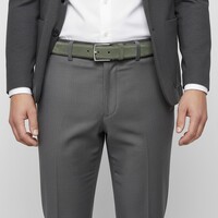 Guiseppe | Nubuck herenriem 3,5cm | Groen