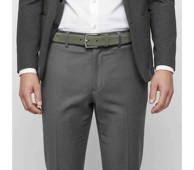 Guiseppe | Nubuck herenriem 3,5cm | Groen