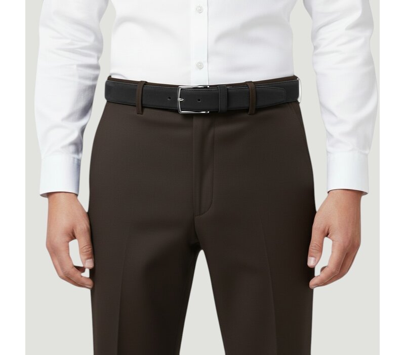 Guiseppe | Nubuck herenriem 3,5cm | Zwart