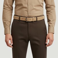 Guiseppe | Nubuck herenriem 3,5cm | Camel