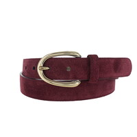 Stijlvolle suède damesriem 3 cm | Bordeaux