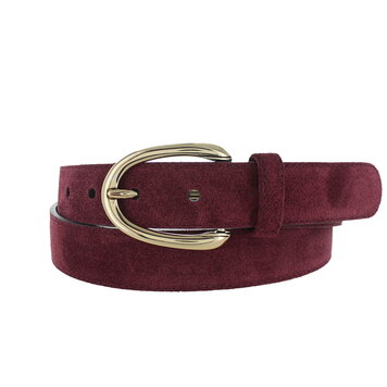 Stijlvolle suède damesriem 3 cm | Bordeaux