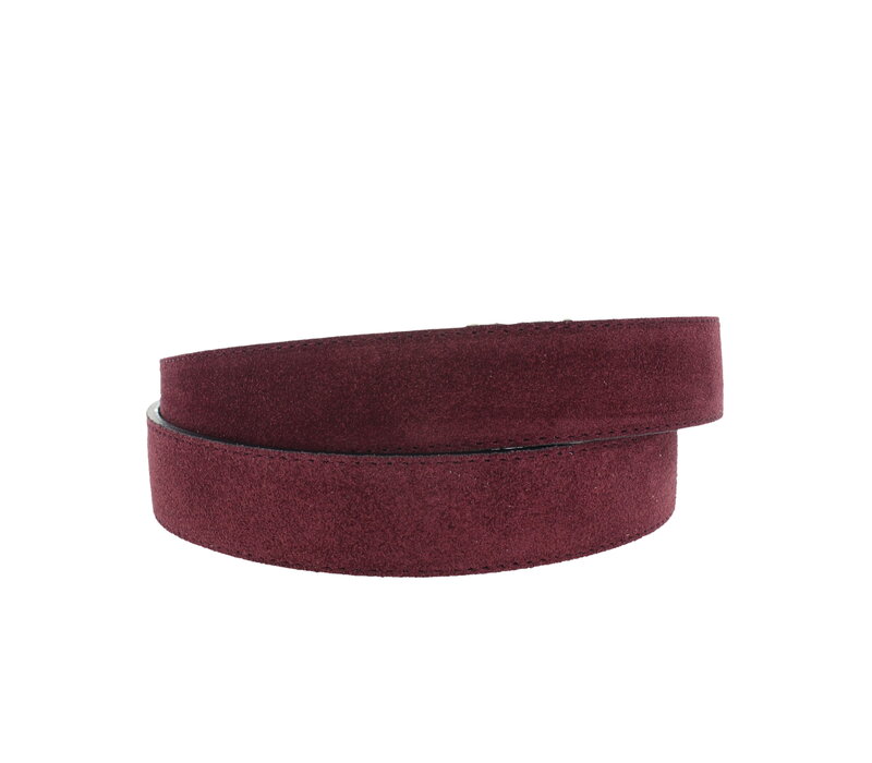 Stijlvolle suède damesriem 3 cm | Bordeaux