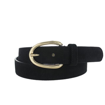 Stijlvolle suède damesriem 3 cm | Zwart