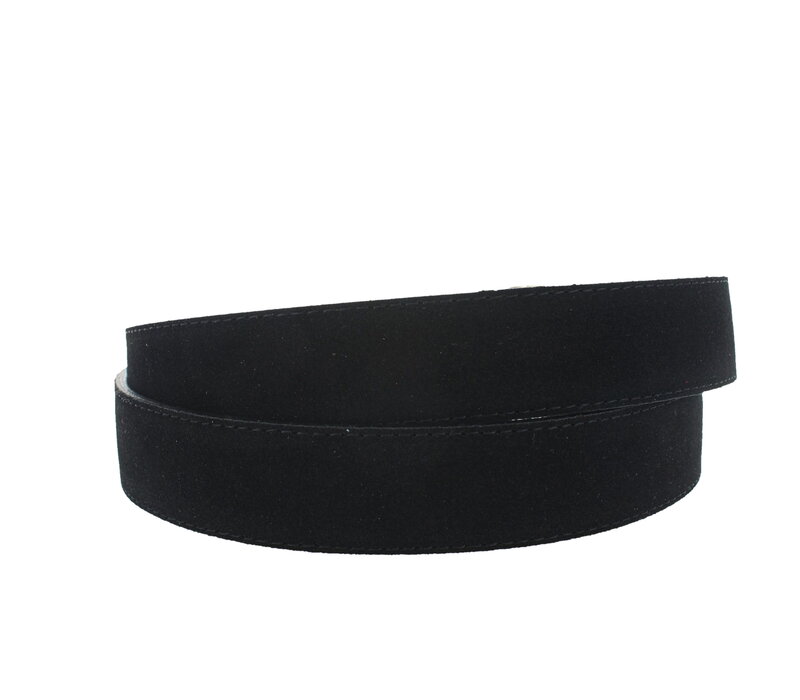 Stijlvolle suède damesriem 3 cm | Zwart