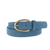 Stijlvolle suède damesriem 3 cm | Lichtblauw