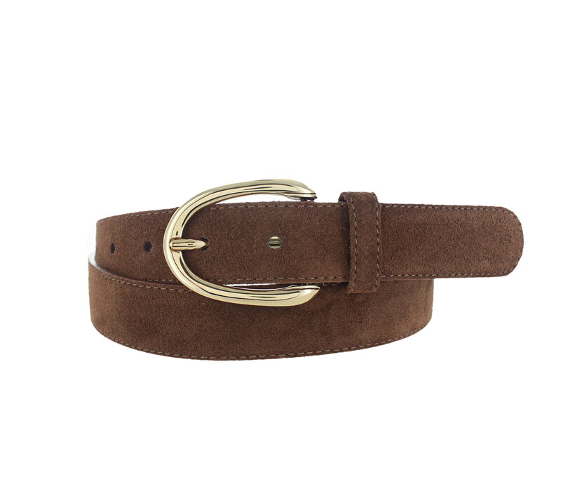 Stijlvolle suède damesriem 3 cm | Bruin