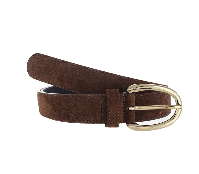 Stijlvolle suède damesriem 3 cm | Bruin