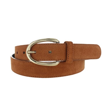 Stijlvolle suède damesriem 3 cm | Cognac