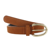 Stijlvolle suède damesriem 3 cm | Cognac
