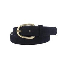 Stijlvolle suède damesriem 3 cm | Donkerblauw