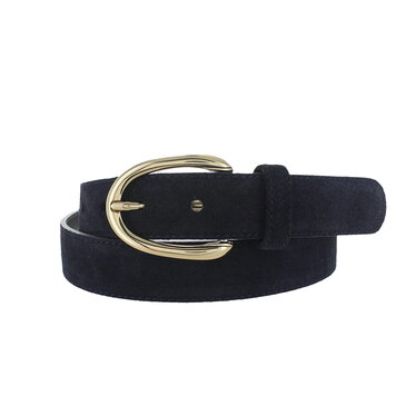 Stijlvolle suède damesriem 3 cm | Donkerblauw