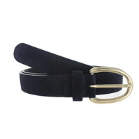 Stijlvolle suède damesriem 3 cm | Donkerblauw
