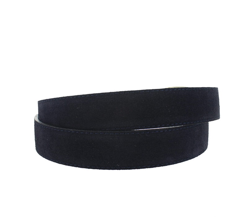 Stijlvolle suède damesriem 3 cm | Donkerblauw