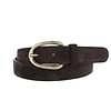 Stijlvolle suède damesriem 3 cm | Donkerbruin