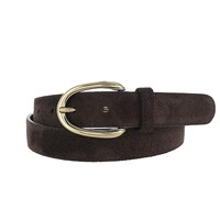 Stijlvolle suède damesriem 3 cm | Donkerbruin