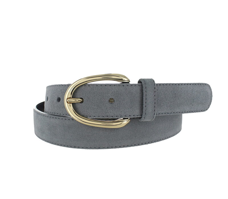 Stijlvolle suède damesriem 3 cm | Grijs