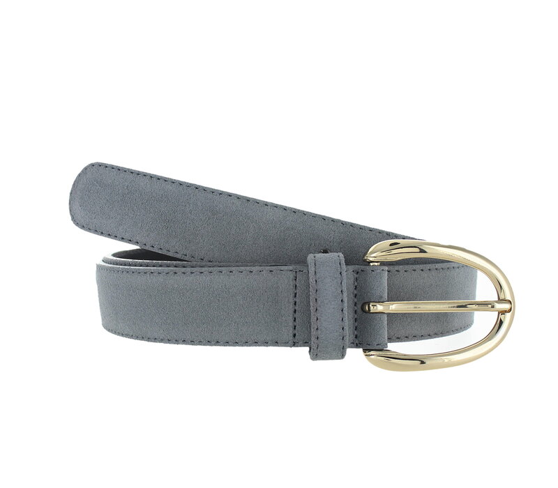 Stijlvolle suède damesriem 3 cm | Grijs