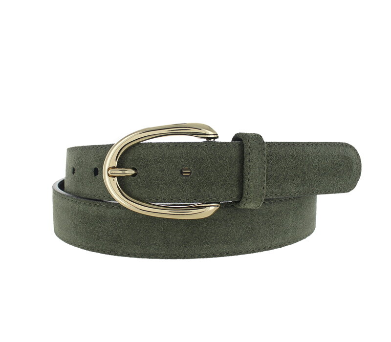 Stijlvolle suède damesriem 3 cm | Groen