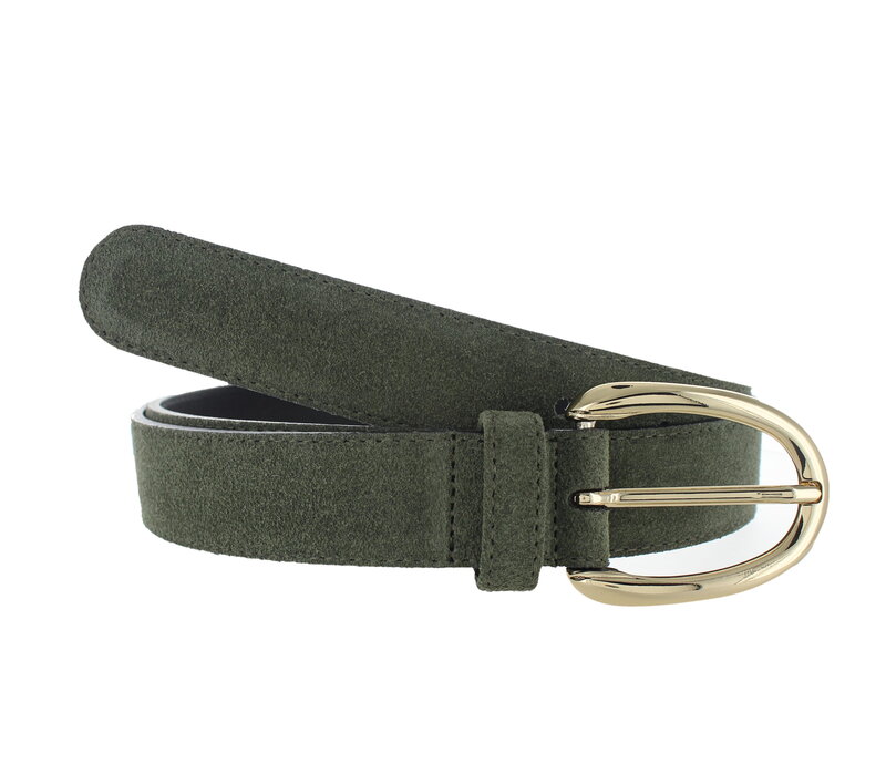 Stijlvolle suède damesriem 3 cm | Groen