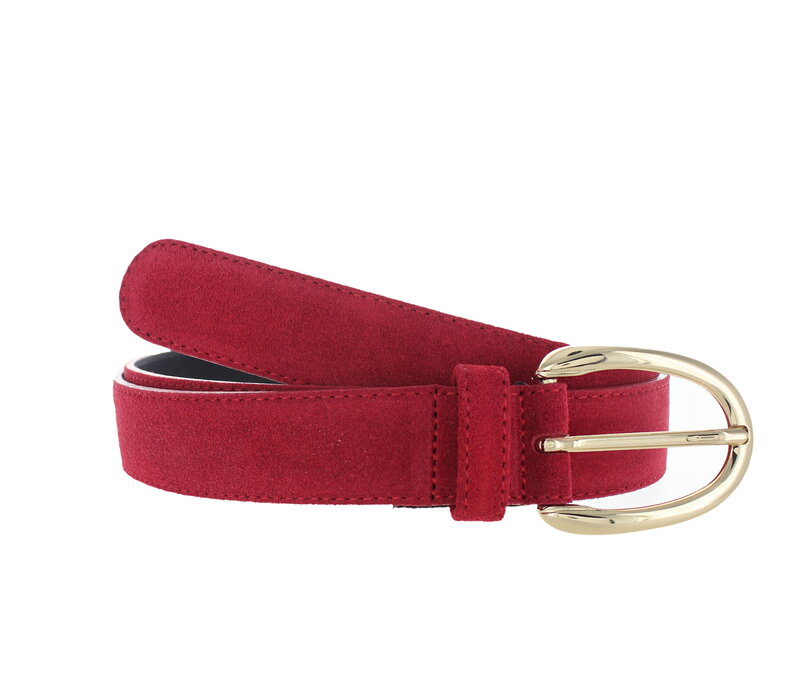 Stijlvolle suède damesriem 3 cm | Rood