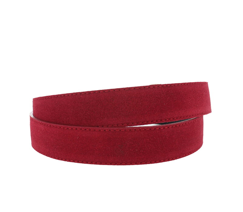 Stijlvolle suède damesriem 3 cm | Rood