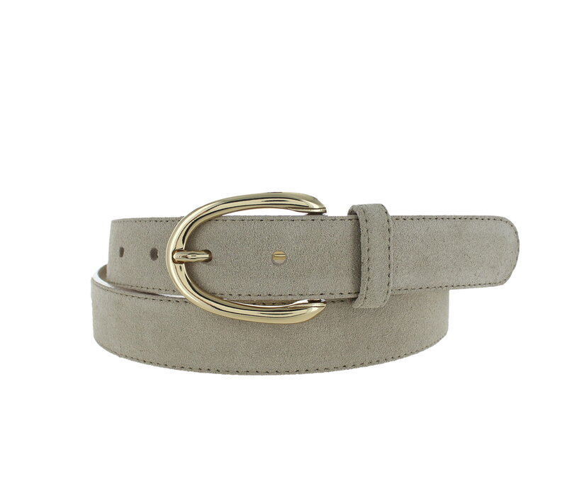 Stijlvolle suède damesriem 3 cm | Beige