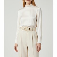 Saphira | Lederen damesriem 2,5cm | Beige