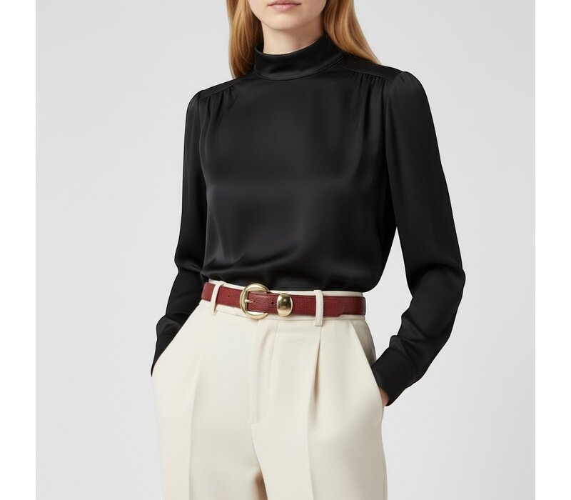 Saphira | Lederen damesriem 2,5cm | Bordeaux