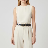 Saphira | Lederen damesriem 2,5cm | Donkerblauw