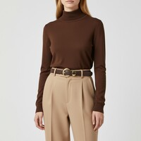 Saphira | Lederen damesriem 2,5cm | Donkerbruin