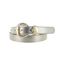 Saphira | Lederen damesriem 2,5cm | Light-Gold