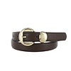 H.A.N Saphira | Lederen damesriem 2,5cm | Donkerbruin