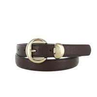 Saphira | Lederen damesriem 2,5cm | Donkerbruin