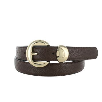 H.A.N Saphira | Lederen damesriem 2,5cm | Donkerbruin