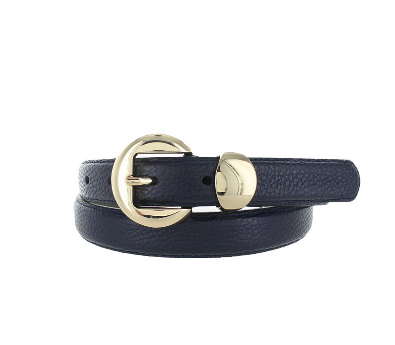 Saphira | Lederen damesriem 2,5cm | Donkerblauw