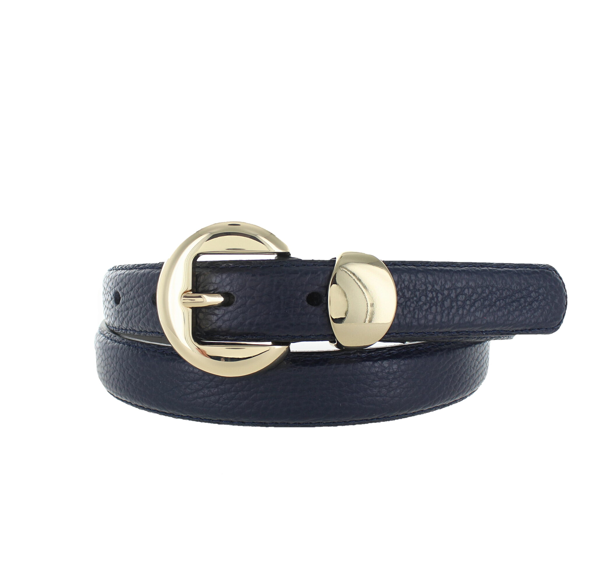 H.A.N Saphira | Lederen damesriem 2,5cm | Donkerblauw