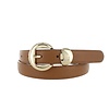 H.A.N Saphira | Lederen damesriem 2,5cm | Lichtbruin