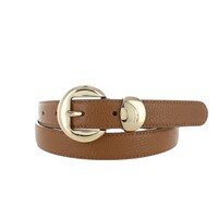 Saphira | Lederen damesriem 2,5cm | Lichtbruin