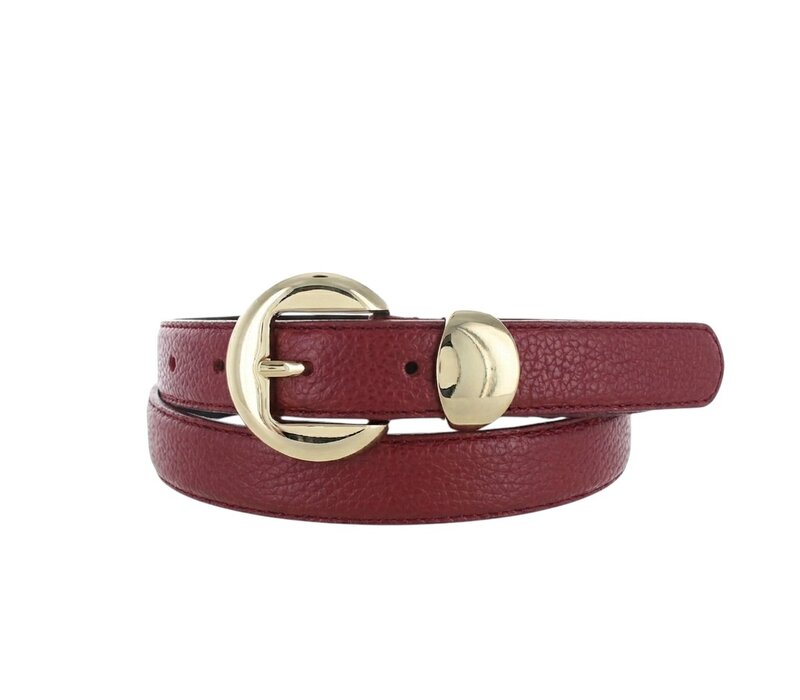 Saphira | Lederen damesriem 2,5cm | Bordeaux